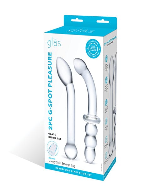 Electric Eel Glas 2 Piece G-Spot Pleasure Glass Dildo Set - Clear Dildos