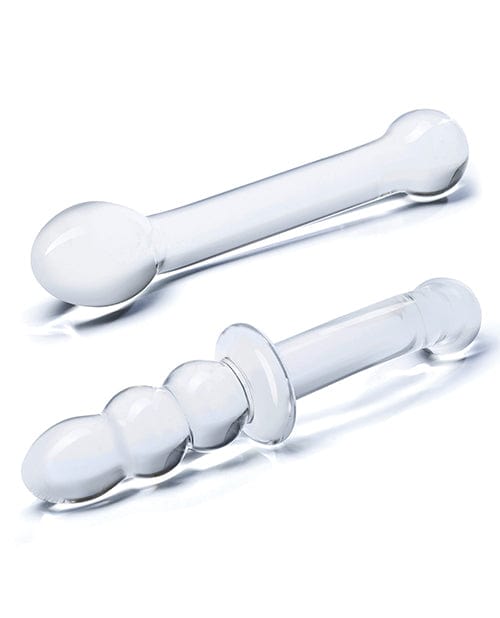Electric Eel Glas 2 Piece G-Spot Pleasure Glass Dildo Set - Clear Dildos