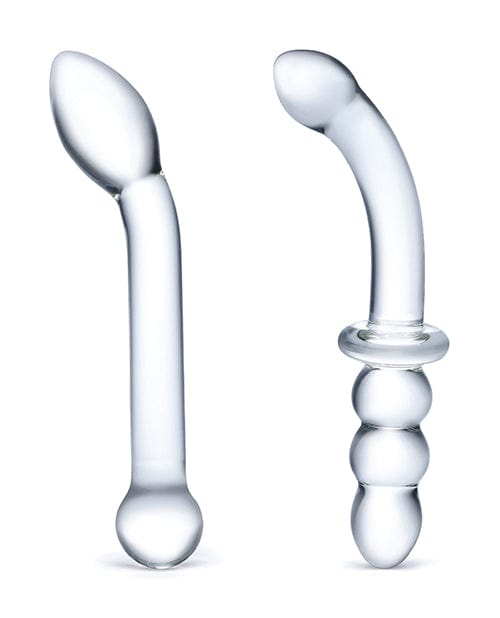 Electric Eel Glas 2 Piece G-Spot Pleasure Glass Dildo Set - Clear Dildos