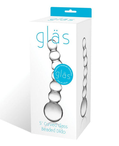 Electric Eel Glas 5" Curved Glass Beaded Dildo Dildos