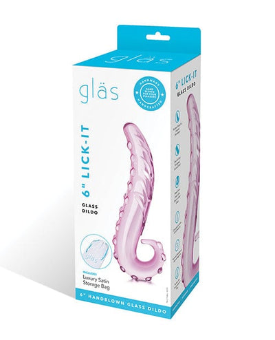Electric Eel Glas 6" Lick-it Glass Dildo - Pink Dildos