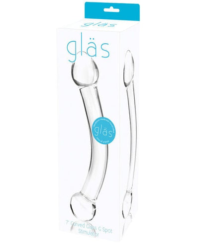 Electric Eel Glas 7" Curved Glass G Spot Stimulator - Clear Dildos