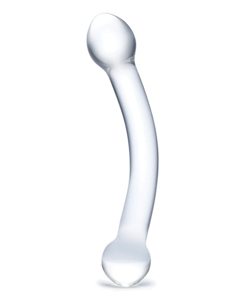 Electric Eel Glas 7" Curved Glass G Spot Stimulator - Clear Dildos