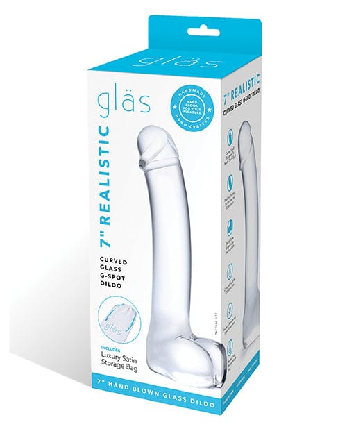 Electric Eel Glas 7" Realistic Curved Glass G-spot Dildo Dildos
