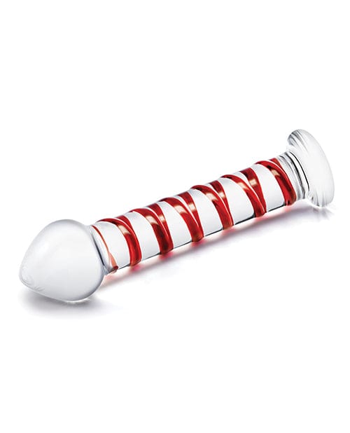 Electric Eel Glas 8" Mr. Swirly Glass Dildo - Red Dildos