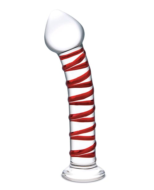Electric Eel Glas 8" Mr. Swirly Glass Dildo - Red Dildos
