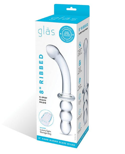 Electric Eel Glas 8" Ribbed G-Spot Glass Dildo Dildos