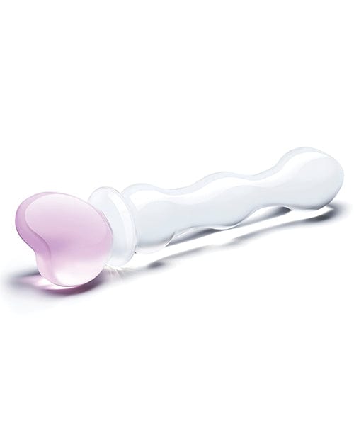 Electric Eel Glas 8" Sweetheart Glass Dildo - Pink-Clear Dildos