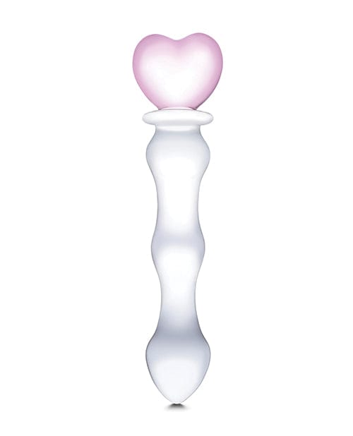 Electric Eel Glas 8" Sweetheart Glass Dildo - Pink-Clear Dildos