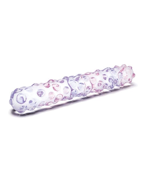 Electric Eel Glas 9" Purple Rose Nubby Glass Dildo - Purple-pink Dildos