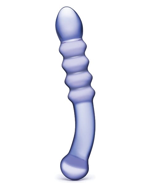 Electric Eel Glas Purple Rain Ribbed Glass Dildo Dildos