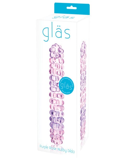 Electric Eel Glas Purple Rose Nubby Glass Dildo Dildos