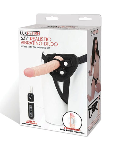 Electric Eel Lux Fetish 6.5" Realistic Vibrating Dildo with Strap On Harness Set Dildos