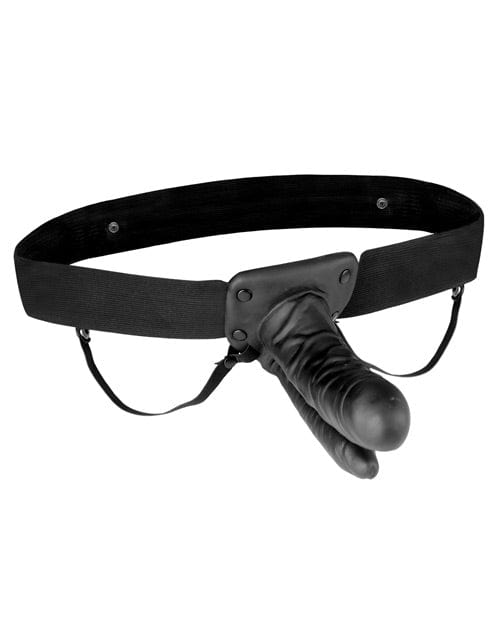 Electric Eel Lux Fetish Unisex Vibrating Hollow Double Penetration Strap On Dildo Dildos