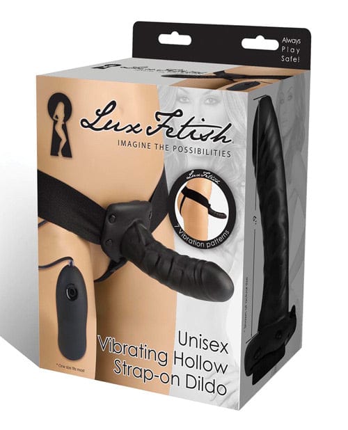 Electric Eel Lux Fetish Unisex Vibrating Hollow Strap On Dildo Dildos