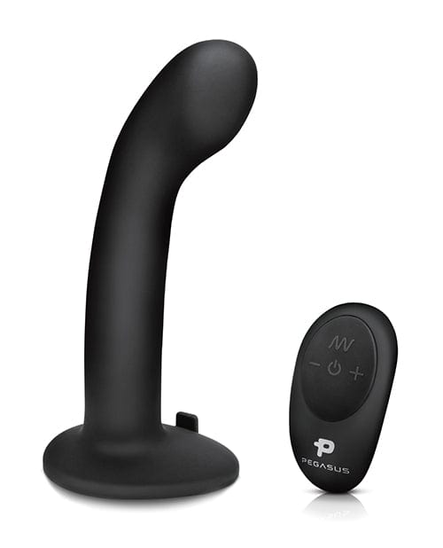 Electric Eel Pegasus 6" Rechargeable P-Spot G-Spot Peg with Adjustable Harness &amp; Remote Set - Black Dildos