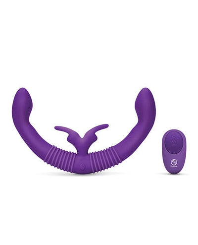 Electric Eel Together Female Intimacy Vibe with Remote - Purple Dildos