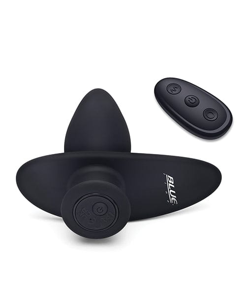 Electric Eel INC Blue Line Vibrating Anal Plug Pointer W-remote - Black Anal Toys