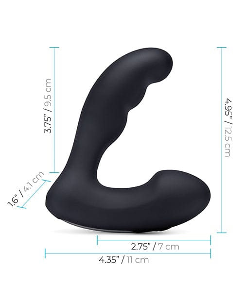 Electric Eel INC Blue Line Vibrating Prostate Prober W-remote - Black Anal Toys