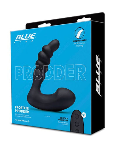Electric Eel INC Blue Line Vibrating Prostate Prodder W-remote - Black Anal Toys