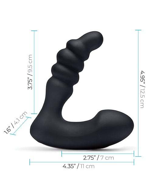 Electric Eel INC Blue Line Vibrating Prostate Prodder W-remote - Black Anal Toys