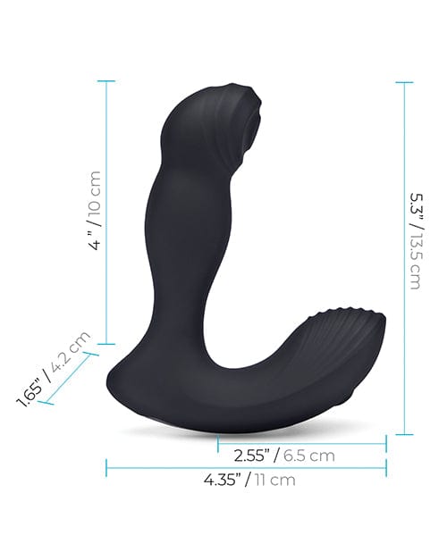 Electric Eel INC Blue Line Vibrating Prostate Thumper W-remote - Black Anal Toys