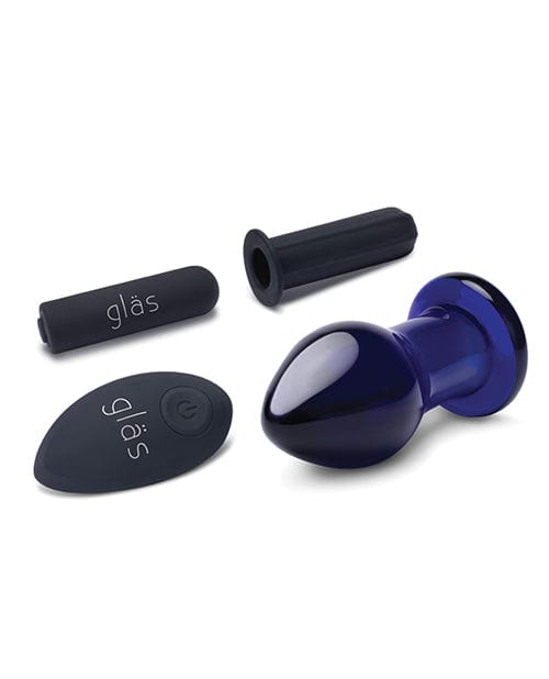Electric Eel INC Glas 3.5" Rechargeable Vibrating Butt Plug - Blue Anal Toys