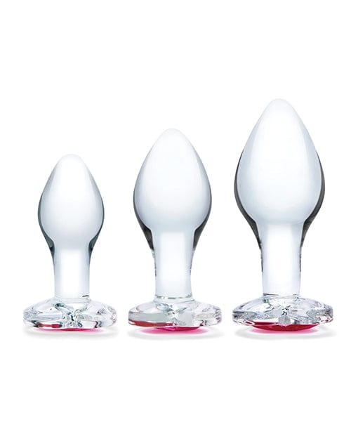 Buy Glas 3 Piece Heart Jewel Glass Anal Training Kit | Best Price for Anal  Toys