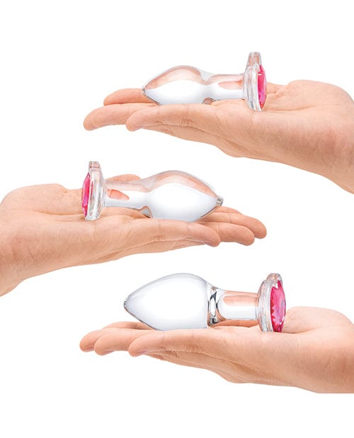Electric Eel INC Glas 3 Pc Heart Jewel Glass Anal Training Kit Anal Toys