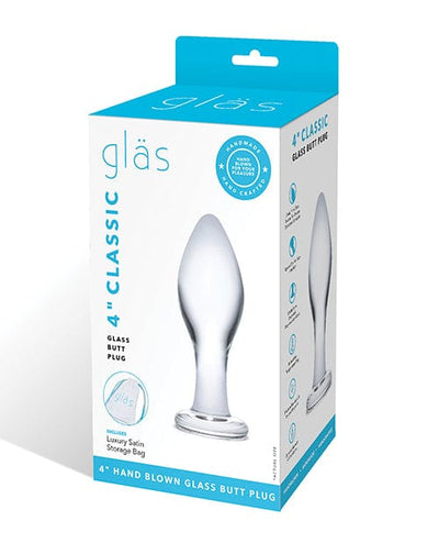 Electric Eel INC Glas 4" Classic Butt Plug - Clear Anal Toys