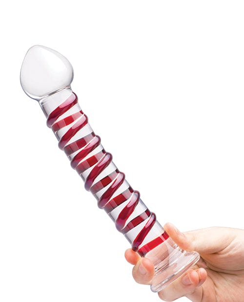 Electric Eel INC Glas 10" Mr. Swirly Dildo - Red Dildos