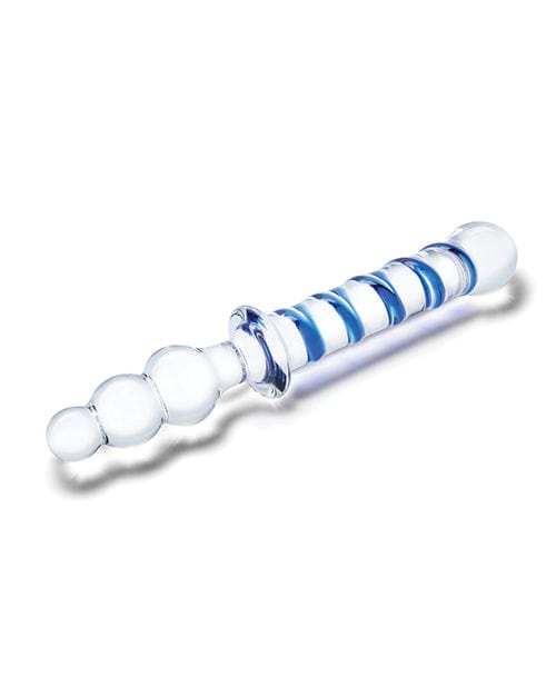 Electric Eel INC Glas 10" Twister Dual Ended Dildo - Blue Dildos