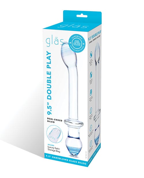 Electric Eel INC Glas 9.5" Double Play Dual Ended Dildo - Clear Dildos
