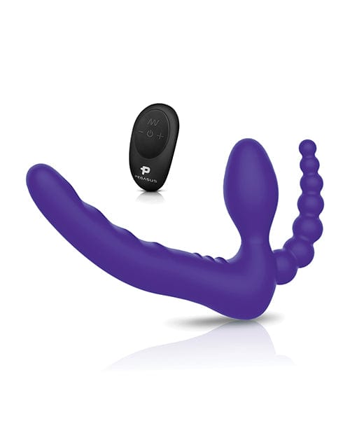 Electric Eel INC Pegasus 7" Strapless Strap On W-remote - Purple Dildos