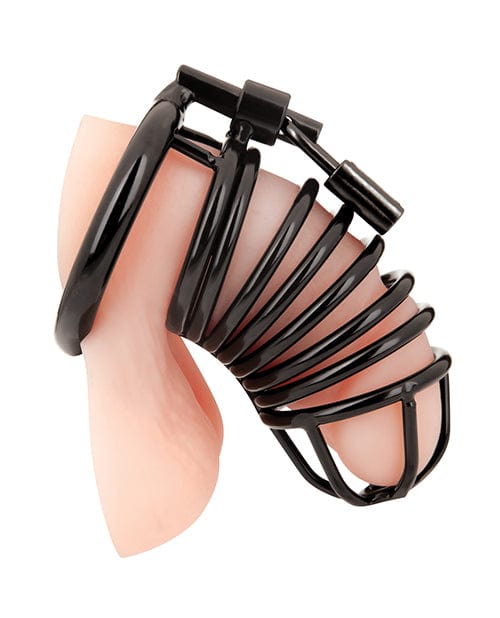 Electric Eel INC Blue Line Deluxe Chastity Cage Black Kink &amp; BDSM