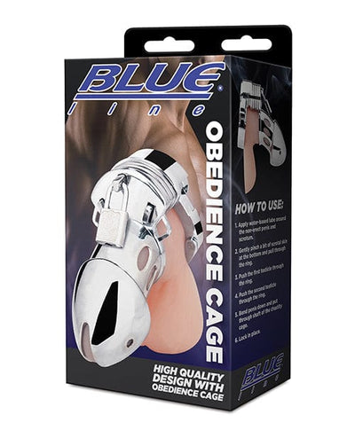 Electric Eel INC Blue Line Obedience Cage - Silver Kink & BDSM