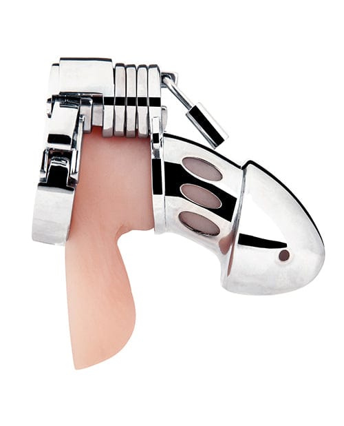 Electric Eel INC Blue Line Obedience Cage - Silver Kink &amp; BDSM