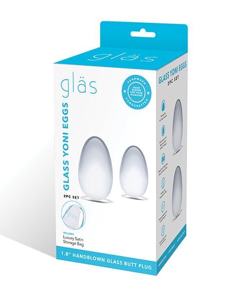 Glas 2 Piece Glass Yoni Eggs Set - Clear