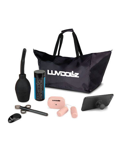 Electric Eel Luvdolz Remote Control Rechargeable Doggy Style Pussy & Ass W-douche - Ivory Penis Toys