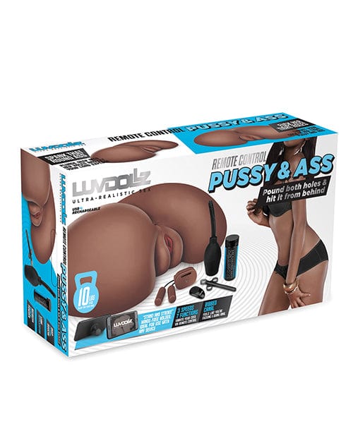 Luvdolz Remote Control Rechargeable Pussy & Ass with Douche - Mocha