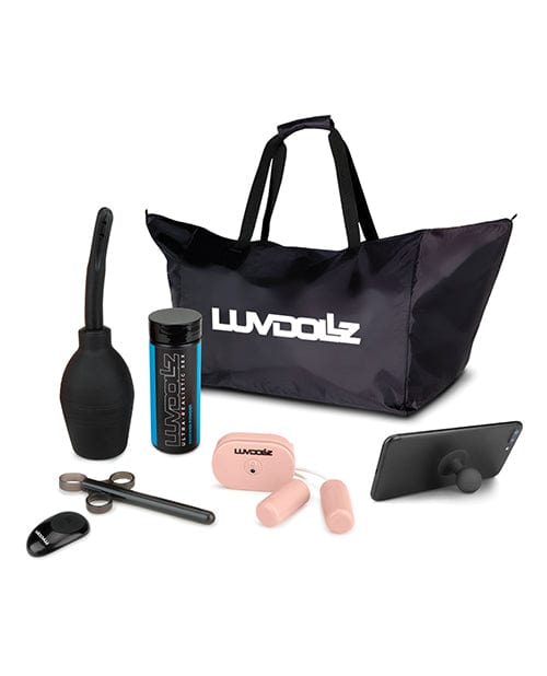 Electric Eel Luvdolz Remote Control Rechargeable Spread Eagle Pussy & Ass with Douche - Ivory Penis Toys