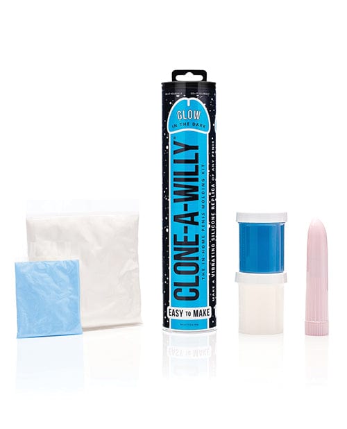 Empire Labs Clone-a-willy Kit Vibrating Glow In The Dark Blue Dildos