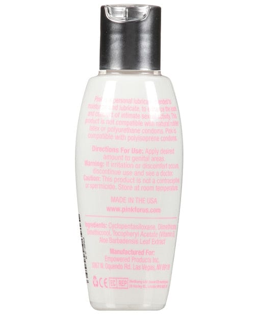 Empowered Products Pink Silicone Lube Flip Top Bottle Lubes
