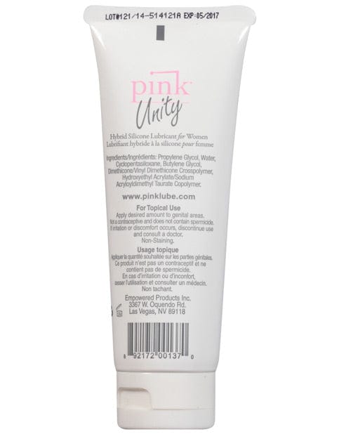 Pink Unity Hybrid Silicone Based Lubricant - 3.3 Oz. Tube