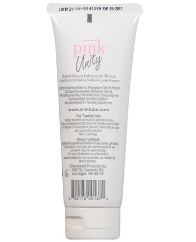 Empowered Products Pink Unity Hybrid Silicone Based Lubricant - 3.3 Oz. Tube Lubes