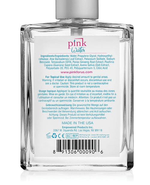 Pink Water Based Lubricant - 4 Oz. Bottle with Pump