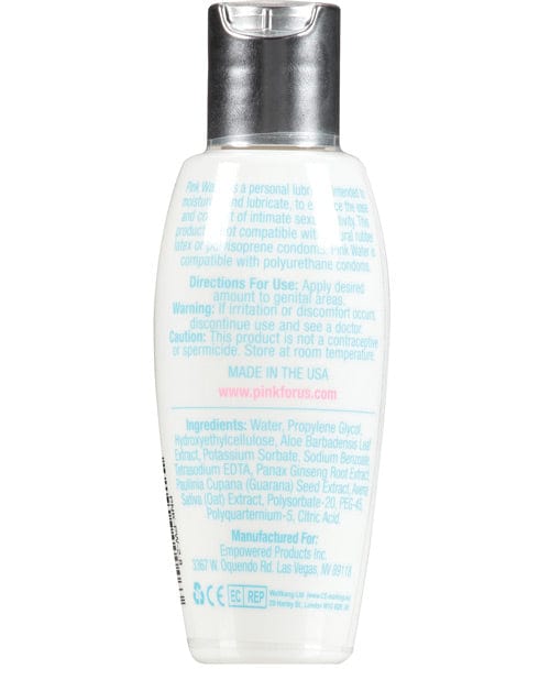 Empowered Products Pink Water Lube Flip Top Bottle Lubes