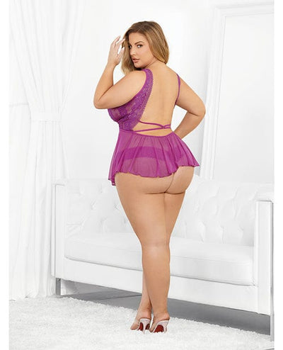 Escante INC Sheer Shorty Babydoll Wild Orchid Lingerie & Costumes