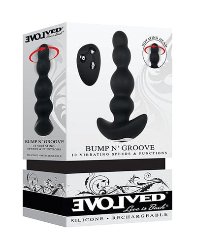 Evolved Novelties Evolved Bump N' Groove Vibrating Butt Plug - Black Anal Toys