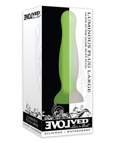 Evolved Novelties Evolved Luminous Anal Plug Large - Green Anal Toys